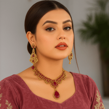 Handcrafted Gold Mala Set with Kante – Traditional Wedding Jewelry