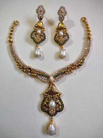Royal Gold Mala Set with Kante – Premium Bridal & Party Jewelry