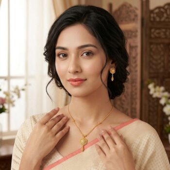 21K Gold Mala Set with Kante – Elegant RP Design | Sunar Ghar