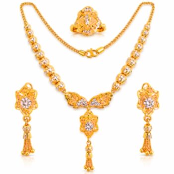 22K-Elegant-Tassel-Gold-Jewelry-Set-for-Women