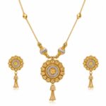 22K-Traditional-Floral-Gold-Pendant-Set-for-Women