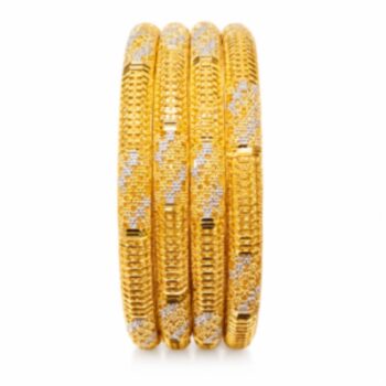 22K-Traditional-Textured-Gold-Bangles-Set-for-Women