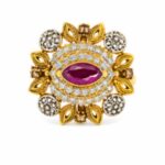 Antique-Gold-Plated-Green-Stone-Ring-–-Traditional-Pakistani-Design