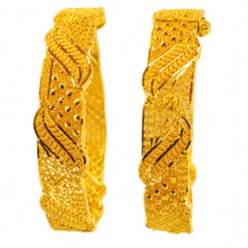 Designer-Gold-Plated-Bangles-Pair-for-Women