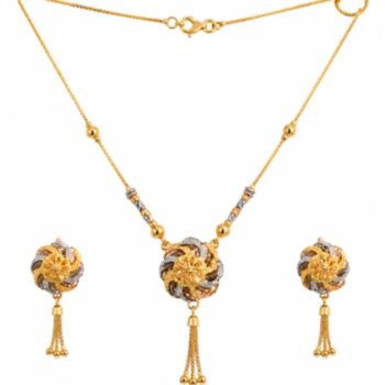 Dual-Layer-Gold-Plated-Necklace-Set-for-Women