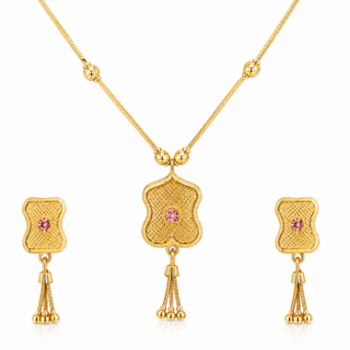 Elegant-Gold-Pendant-Set-with-Earrings-for-Women