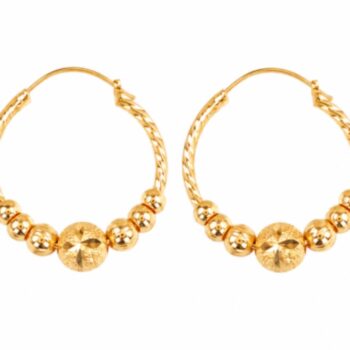 Elegant-Gold-Plated-Beaded-Hoop-Earrings-for-Women