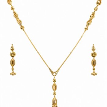 Elegant-Gold-Plated-Necklace-Set-with-Earrings-for-Women