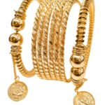 Fancy-Twist-Gold-Plated-Bangle-Set-for-Women