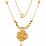 Lucky-Clover-Gold-Plated-Pendant-Necklace-for-Women