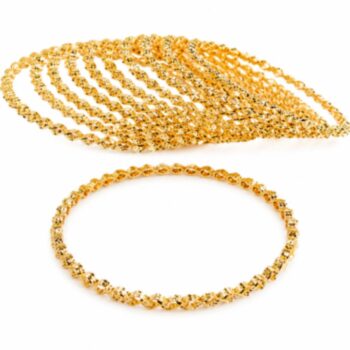 Luxury-Crystal-Cut-Gold-Bangles-Set