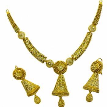 Traditional-Gold-Plated-Necklace-Set-for-Women--Bridal-Jewellery-Set-Pakistan