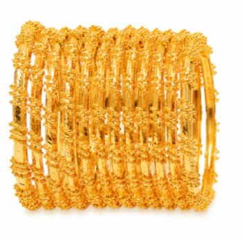 Traditional-Gold-Plated-Thin-Bangles-Set-for-Women