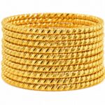 Twisted-Gold-Plated-Choori-Bangle-Set-for-Women