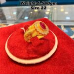 Gold Ruby Stone Men Ring