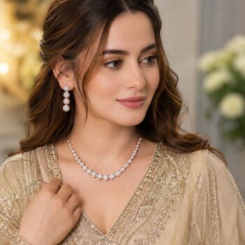 Gold Zircon Necklace Set