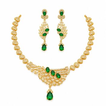 Green Bridal Necklace Set