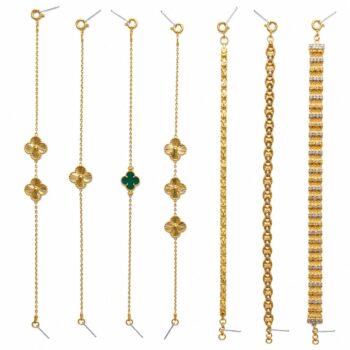 Green Clover Gold Plated Bracelet