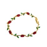 Ruby Bloom Floral Bracelet for Women