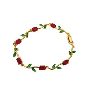 Ruby Bloom Floral Bracelet for Women
