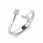Sterling Silver Arrow Solitaire Ring
